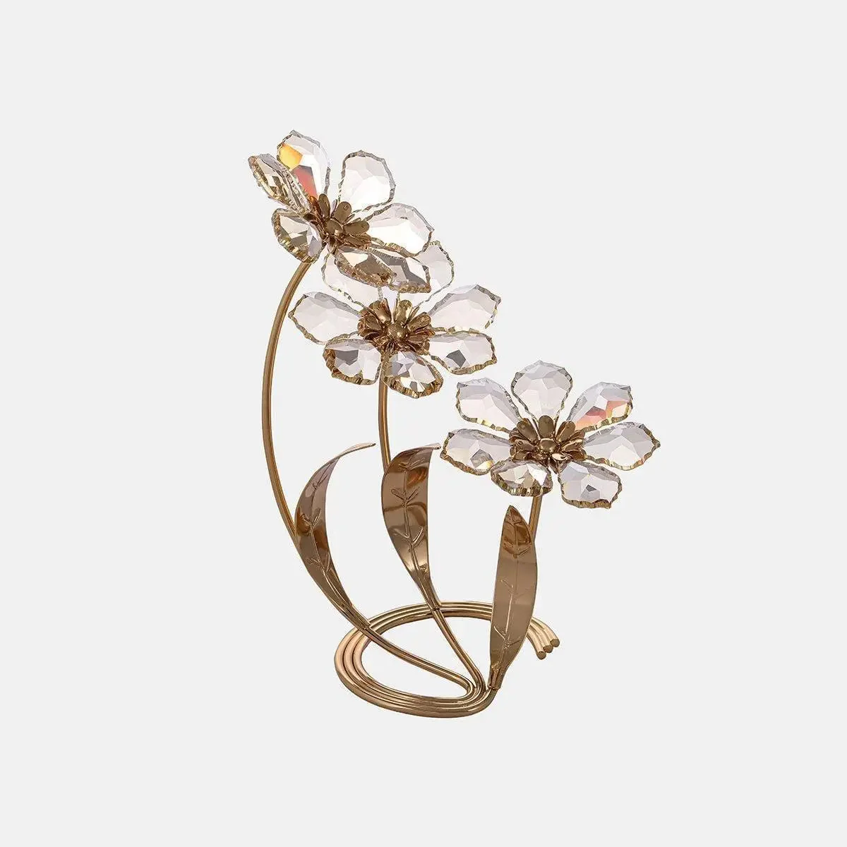 3 Roses Crystals With Gold Plated