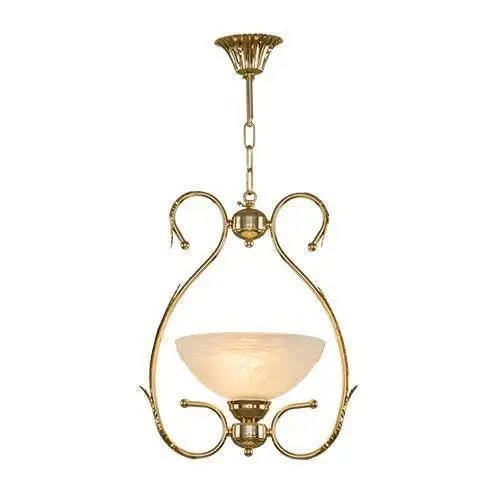 Alabaster - 1 Bulb - Gold - Without Crystal