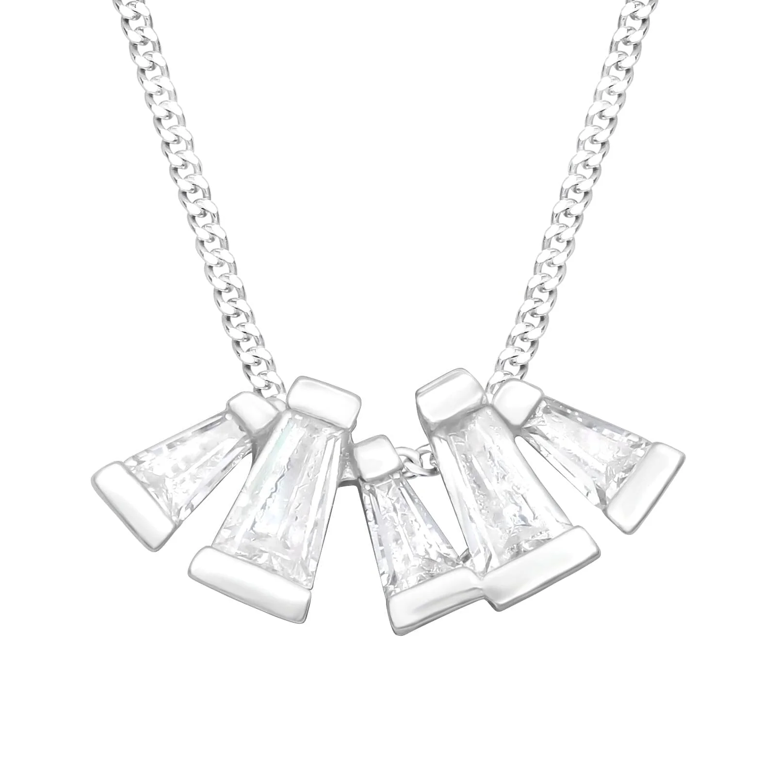 Asfour 925 Sterling Silver Necklace, Silver - Nt0126