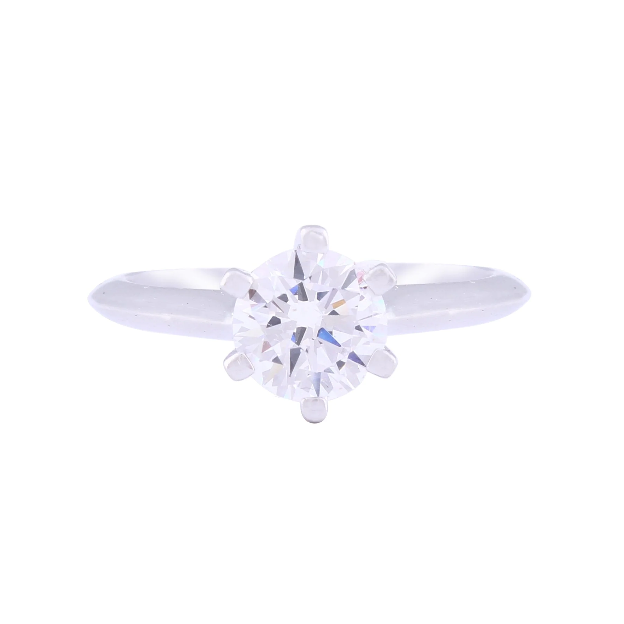 Asfour Crystal Drew Ring Inlaid With Round Zircon Stone In 925 Sterling Silver RM0035-8