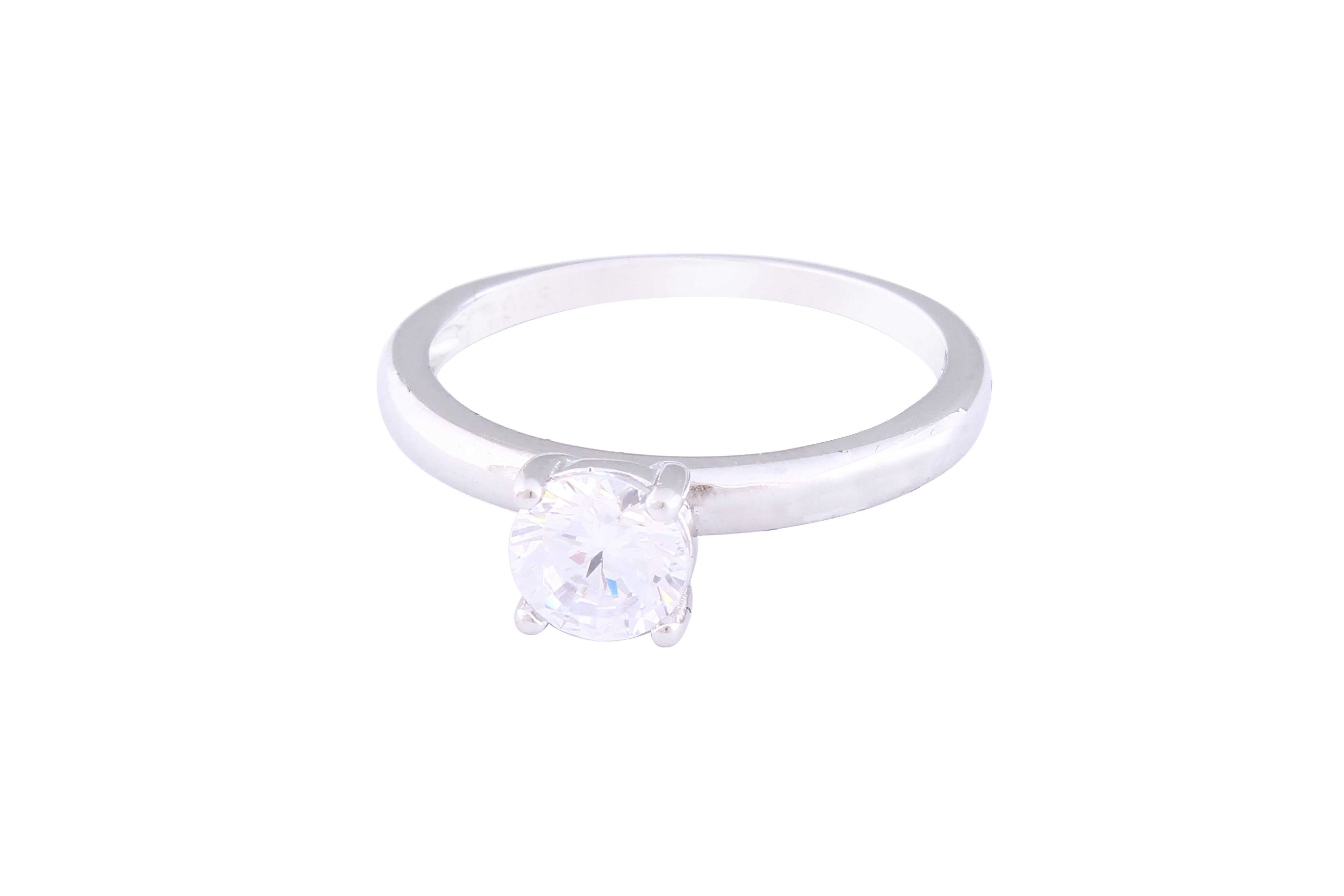 Asfour Crystal Drew Ring Inlaid With Round Zircon Stone In 925 Sterling Silver RM0039-7 - Image 2