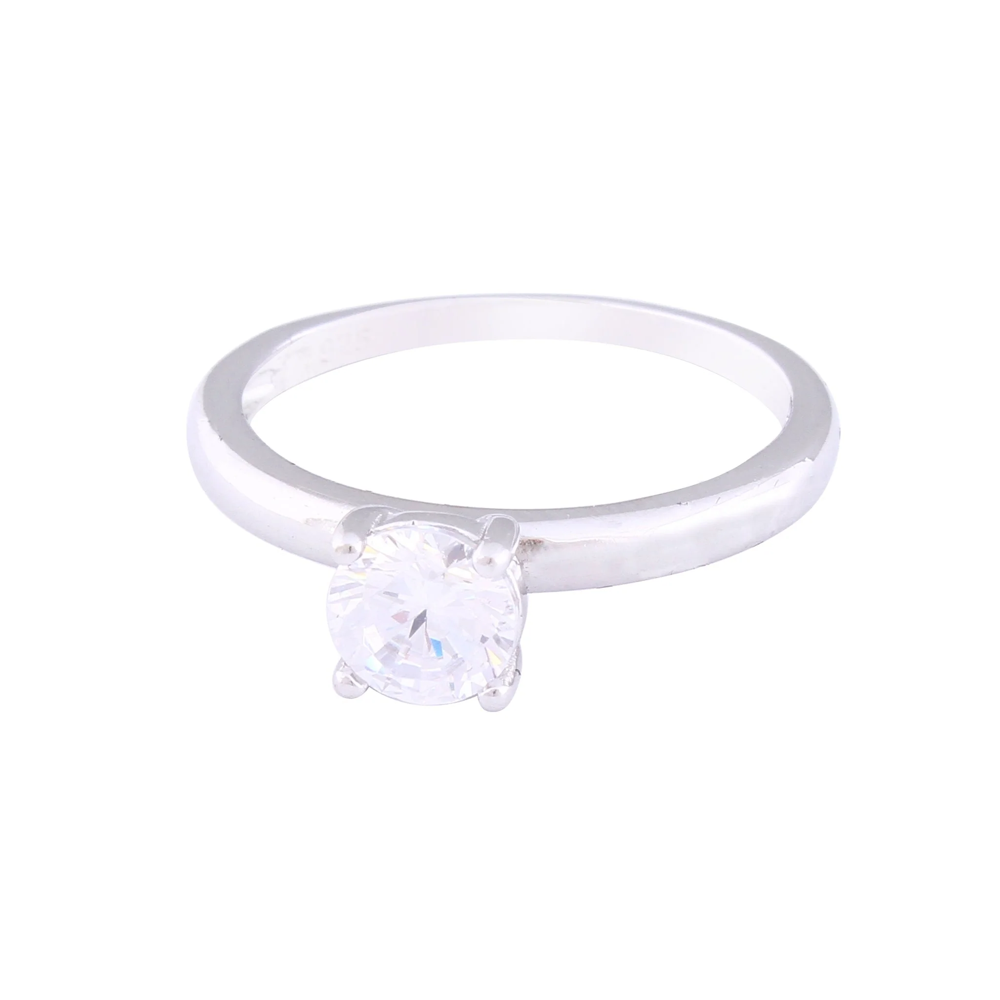 Asfour Crystal Drew Ring Inlaid With Round Zircon Stone In 925 Sterling Silver RM0039-8 - Image 2
