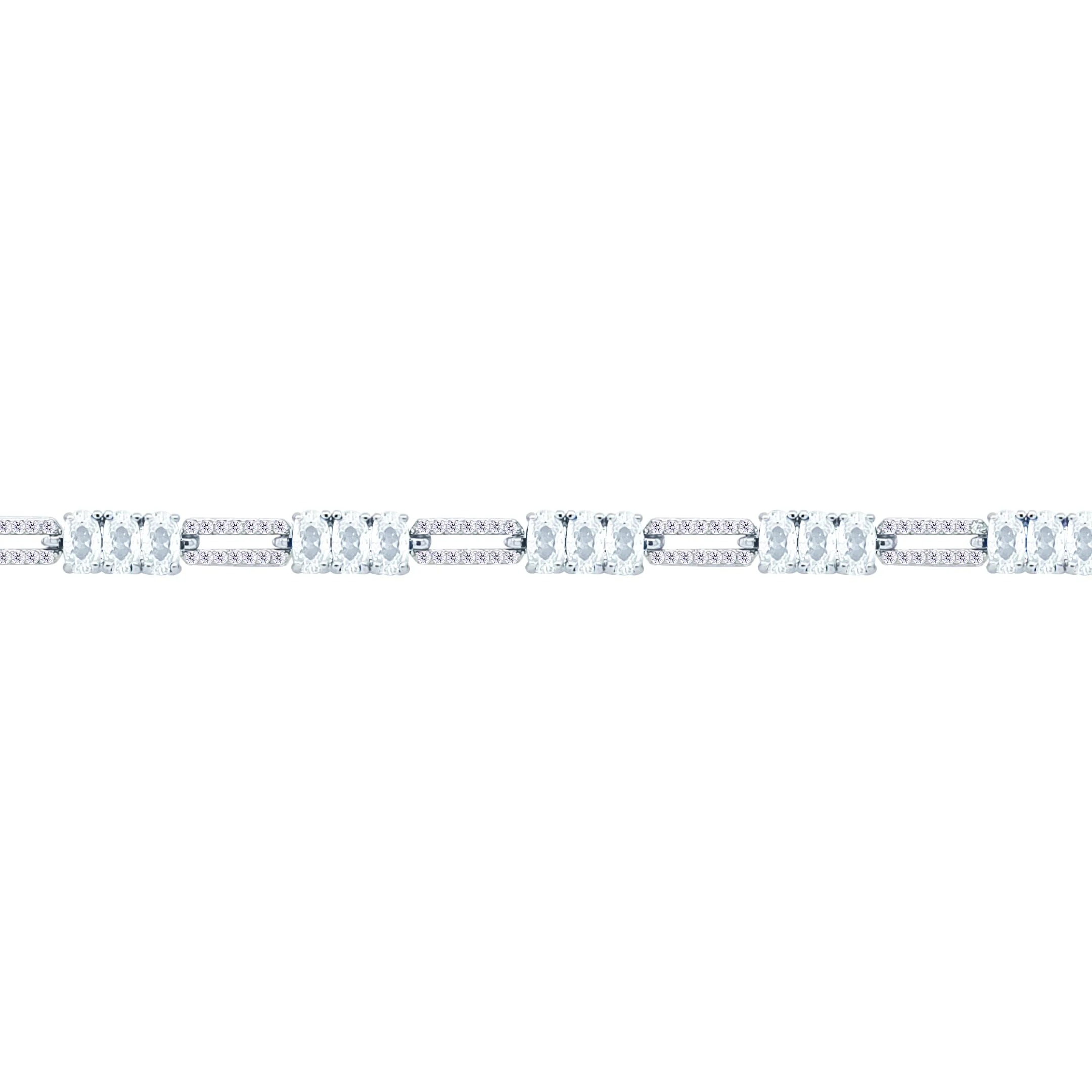 Asfour Crystal Fashion Bracelet With Oval Zircon In 925 Sterling Silver-BD0165