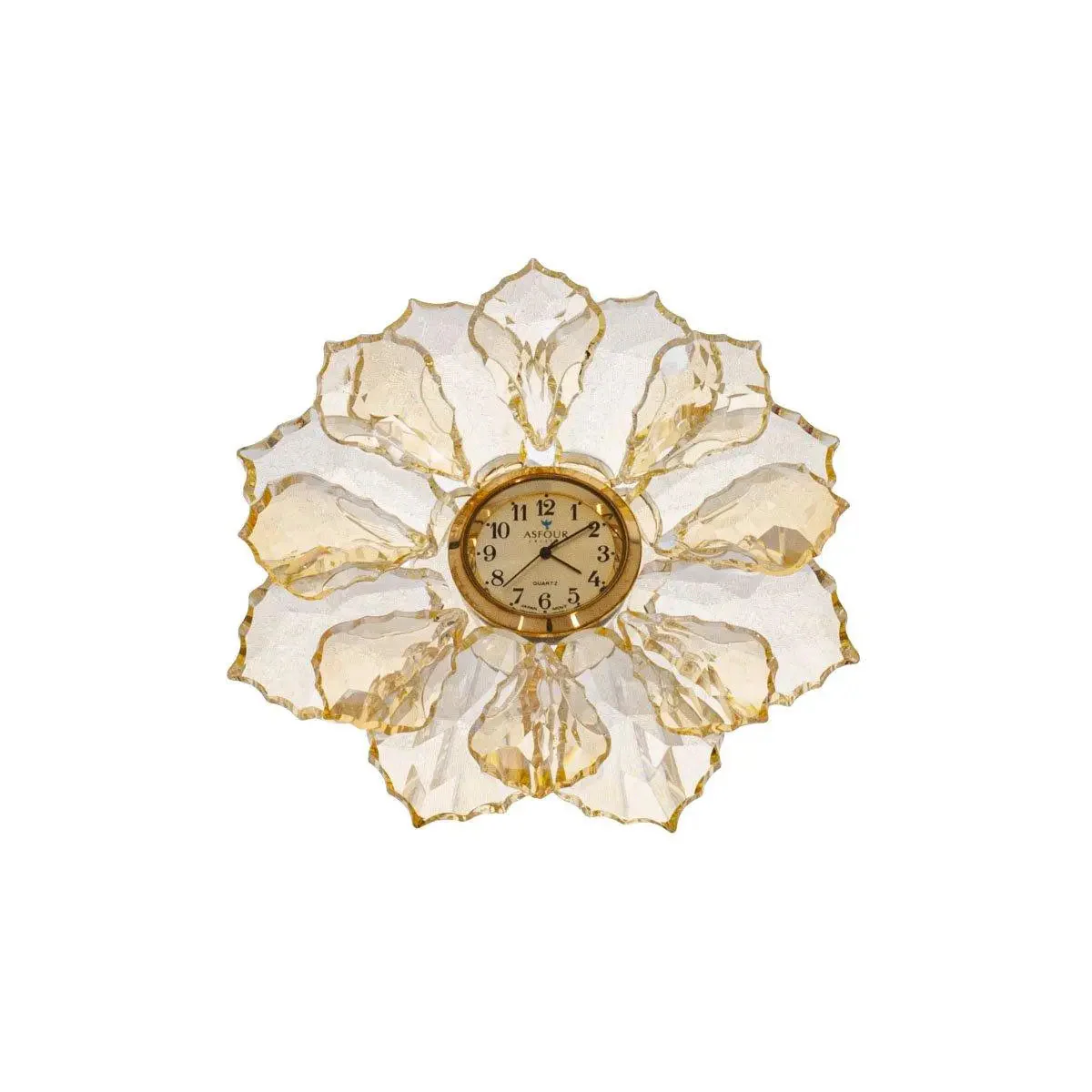 Crystal Rose Clock - Golden Shadow