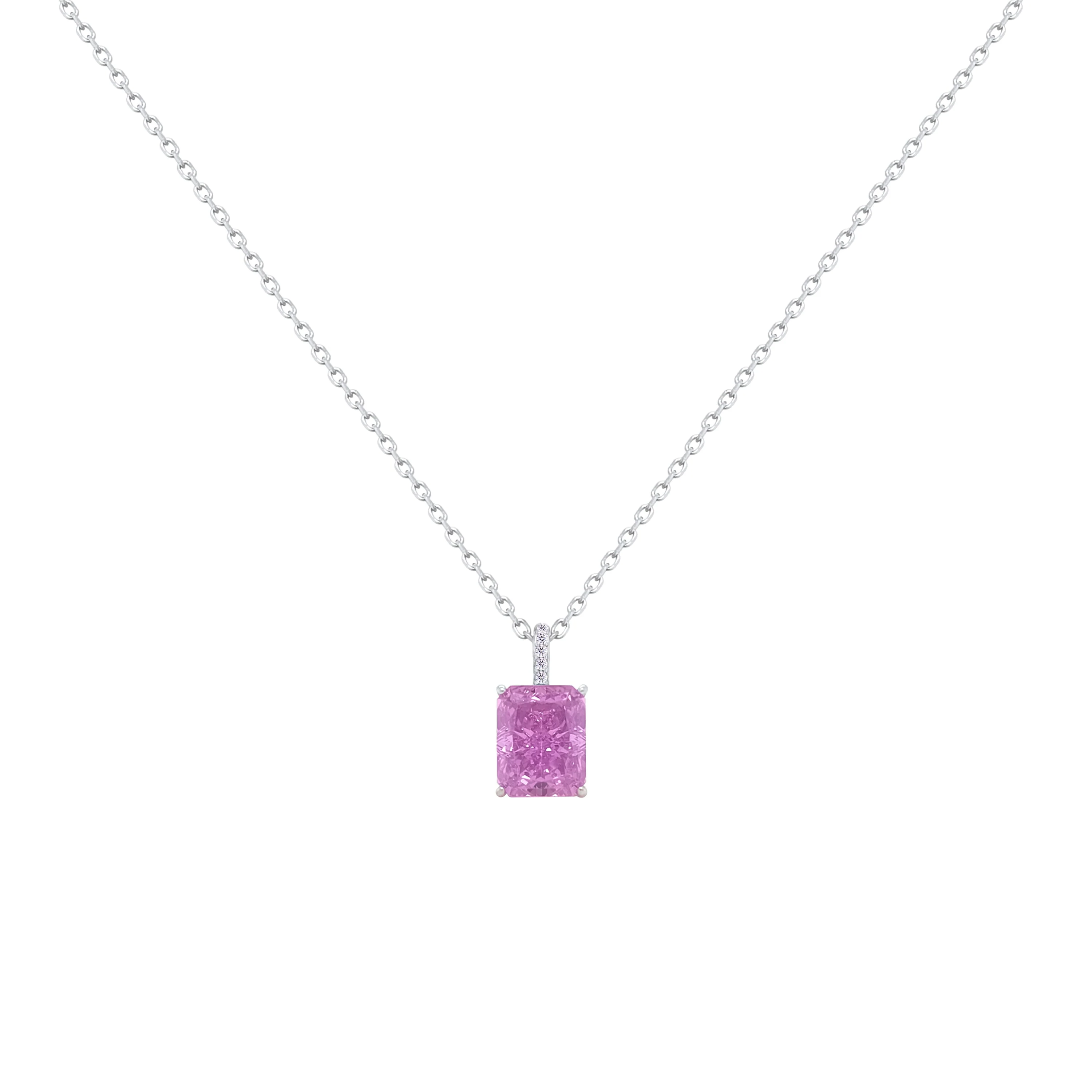 Asfour Crystal Jewelry Set With Amethyst Emerald Design In 925 Sterling Silver-SD0131-T-7 - Image 6