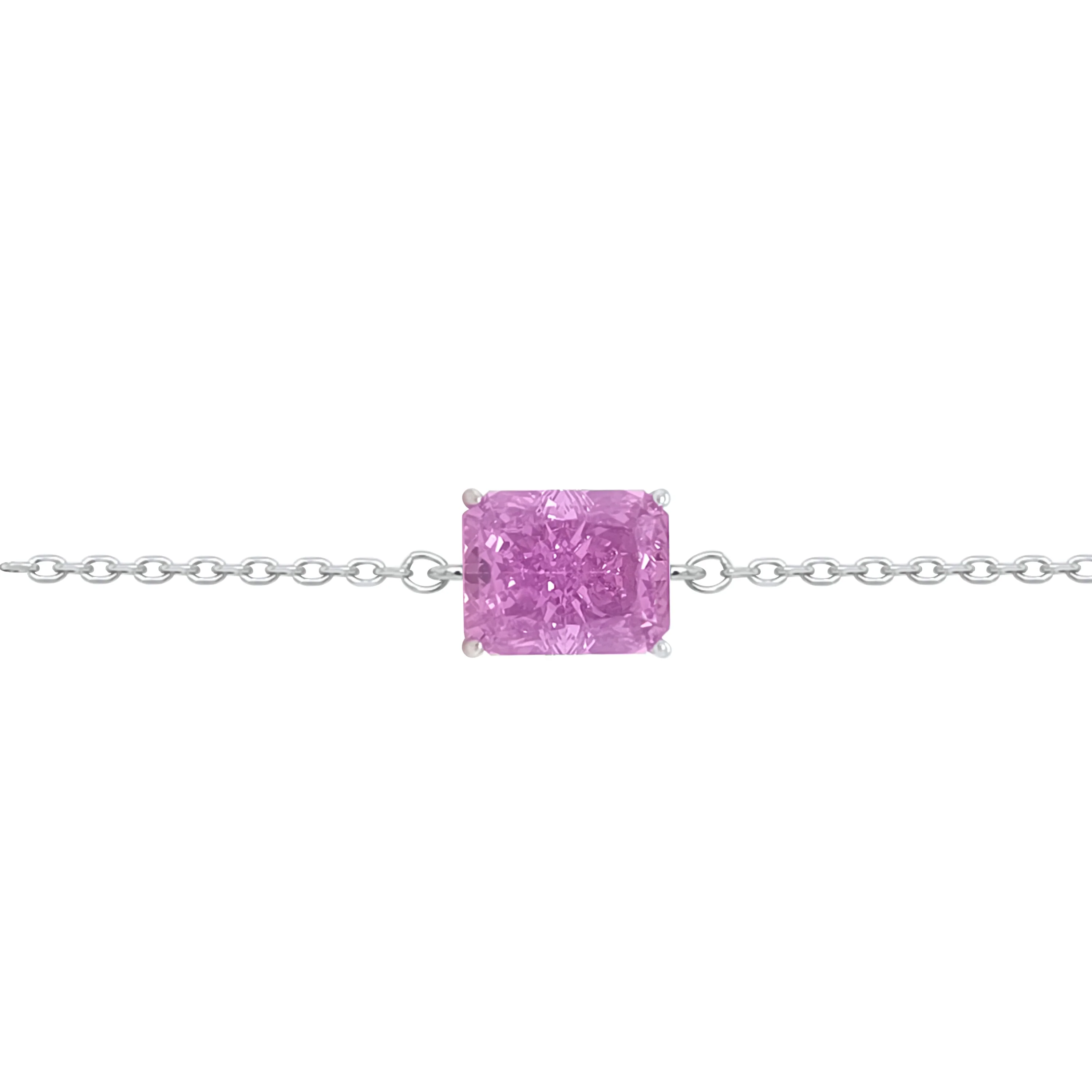 Asfour Crystal Jewelry Set With Amethyst Emerald Design In 925 Sterling Silver-SD0131-T-8 - Image 3