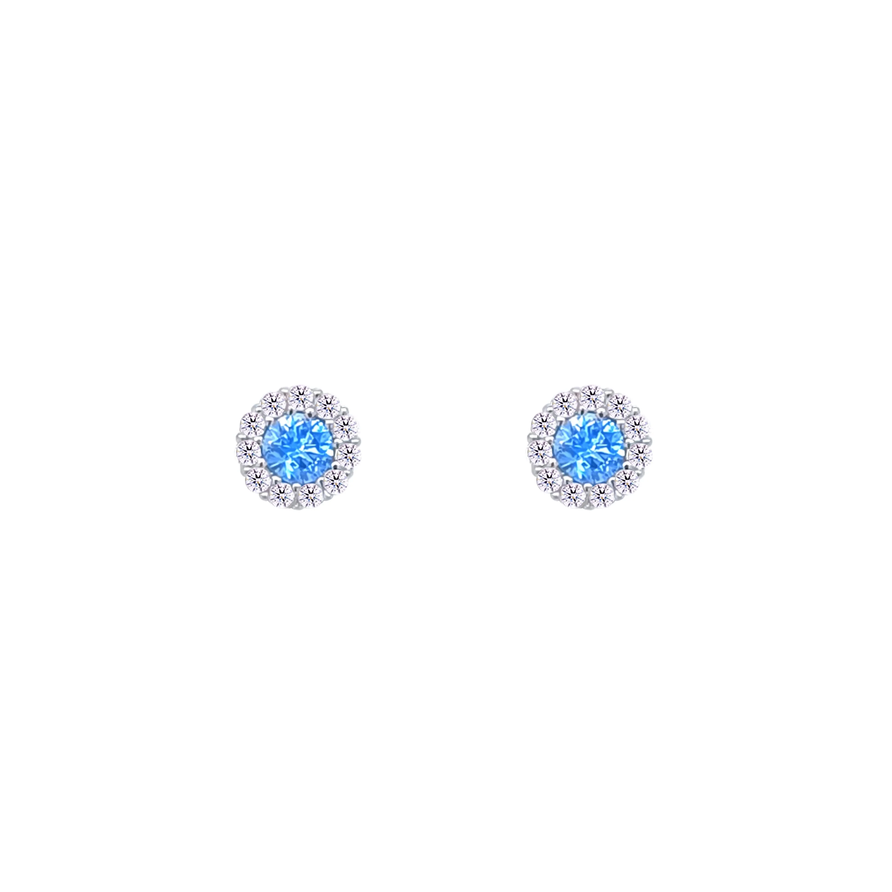Asfour Crystal Jewelry Set With Aquamarine Emerald Design Inlaid With Zircon In 925 Sterling Silver-SM0050-M - Image 3