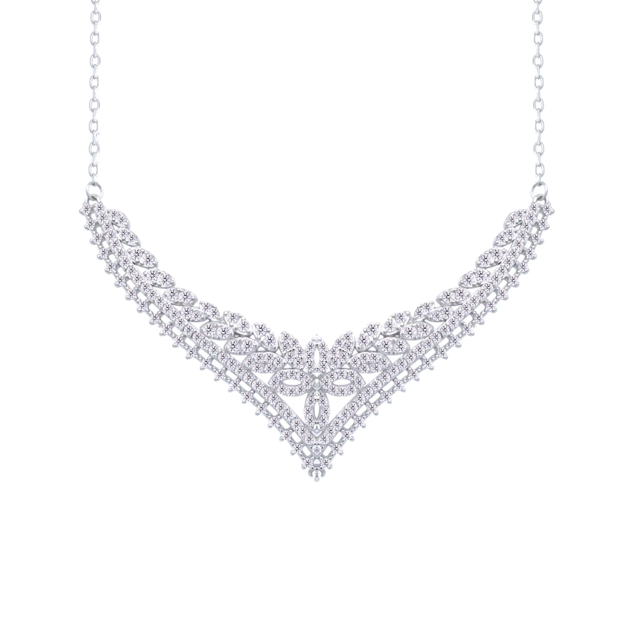Asfour Crystal Jewelry Set With Art Deco Design In 925 Sterling Silver -SM0023-7 - Image 2