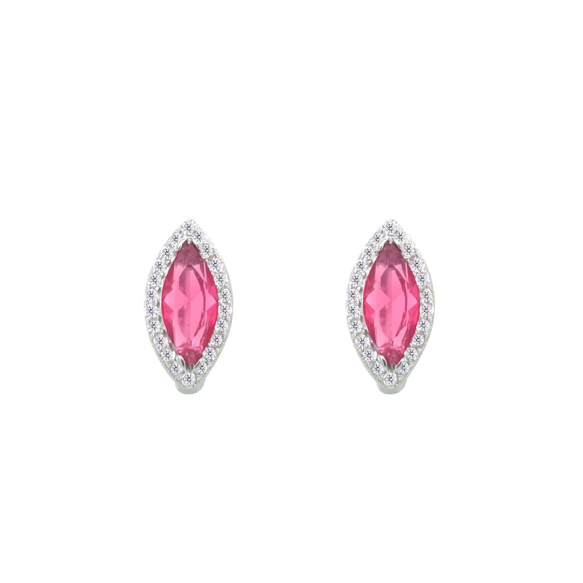 Asfour Crystal Jewelry Set With Dark Rose Marquise Design In 925 Sterling Silver-SD0119-O5-9 - Image 3