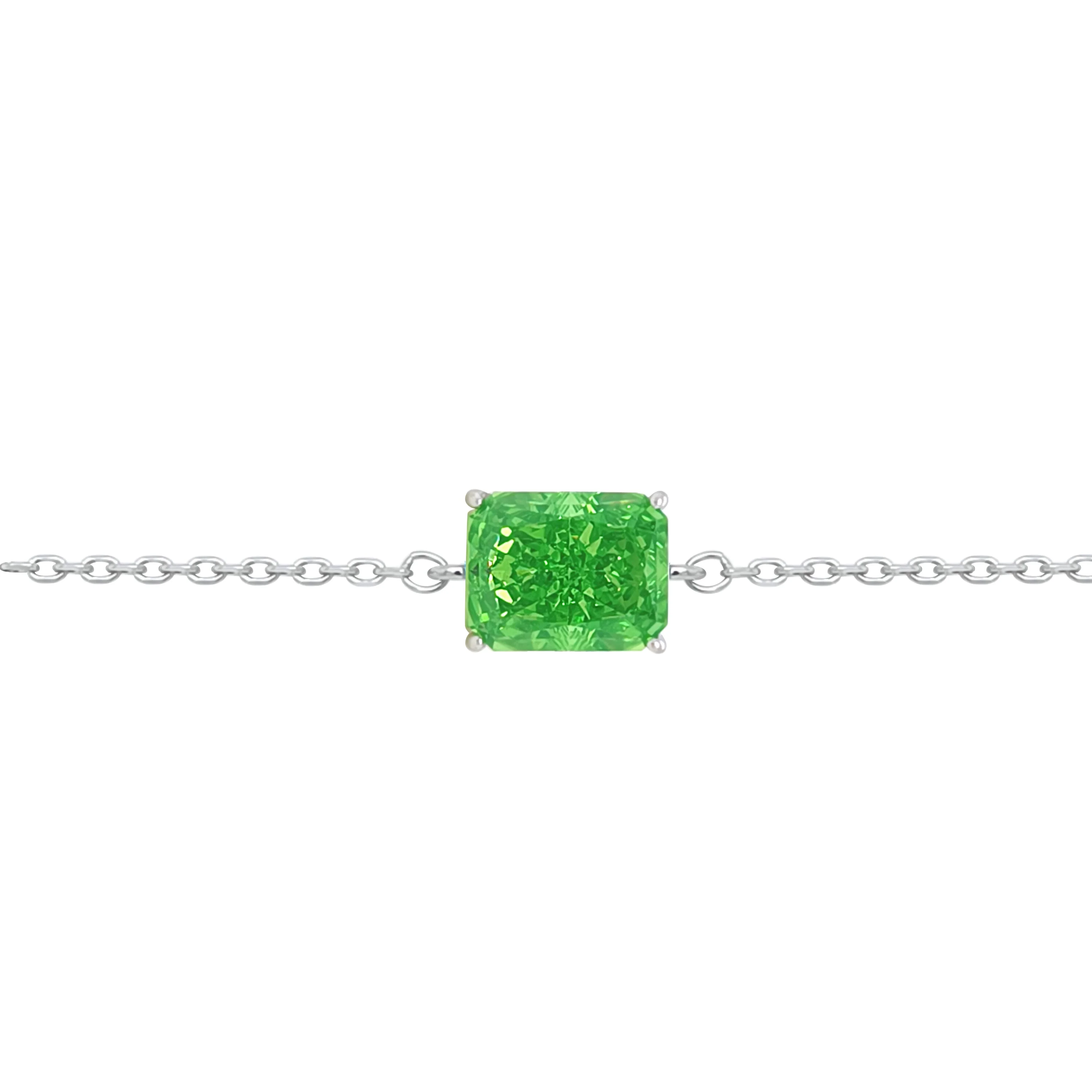 Asfour Crystal Jewelry Set With Emerald Zirocn Stones In 925 Sterling Silver-SD0131-G-9 - Image 5