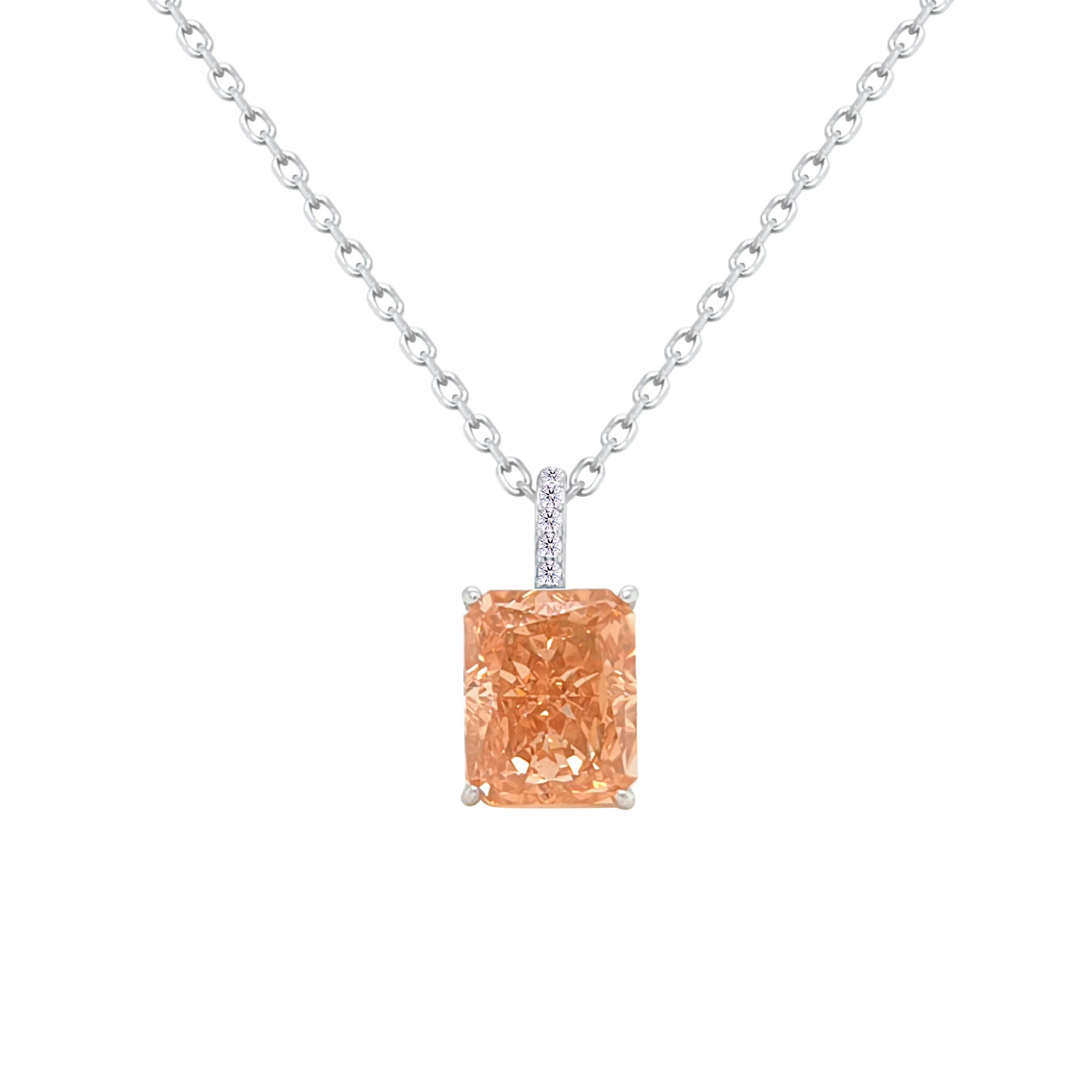 Asfour Crystal Jewelry Set With Golden Shadow Emerald Design In 925 Sterling Silver-SD0131-D-7 - Image 2