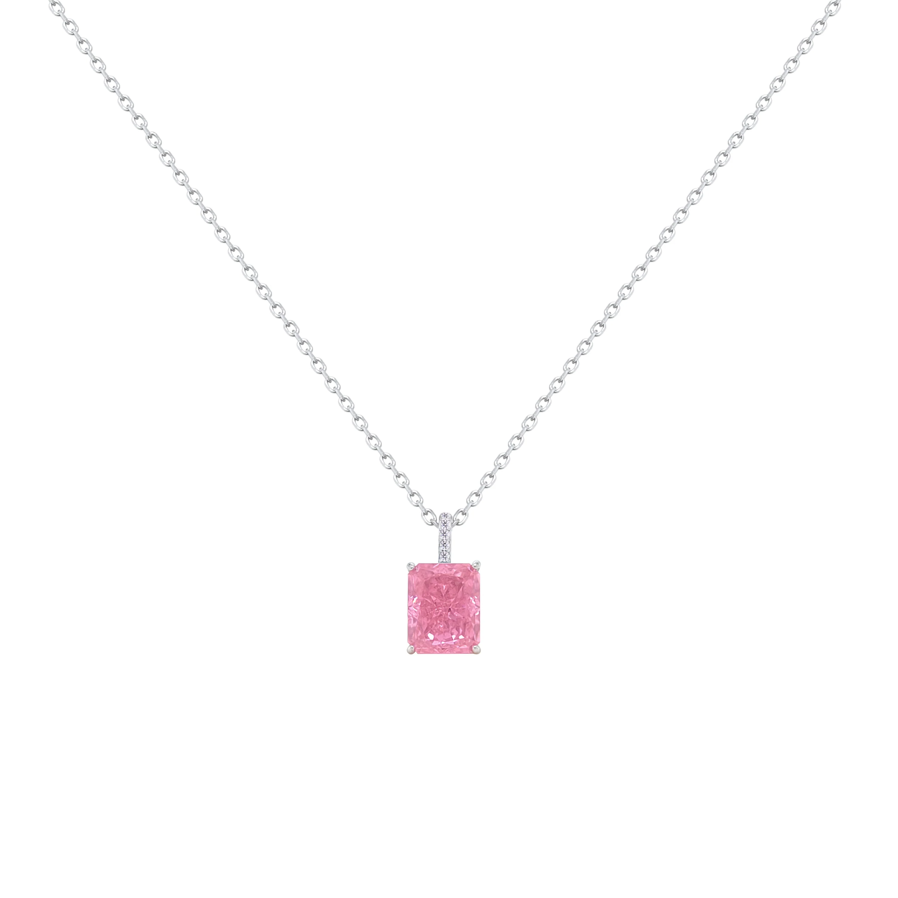 Asfour Crystal Jewelry Set With Rose Emerald Design In 925 Sterling Silver-SD0131-O-8 - Image 6