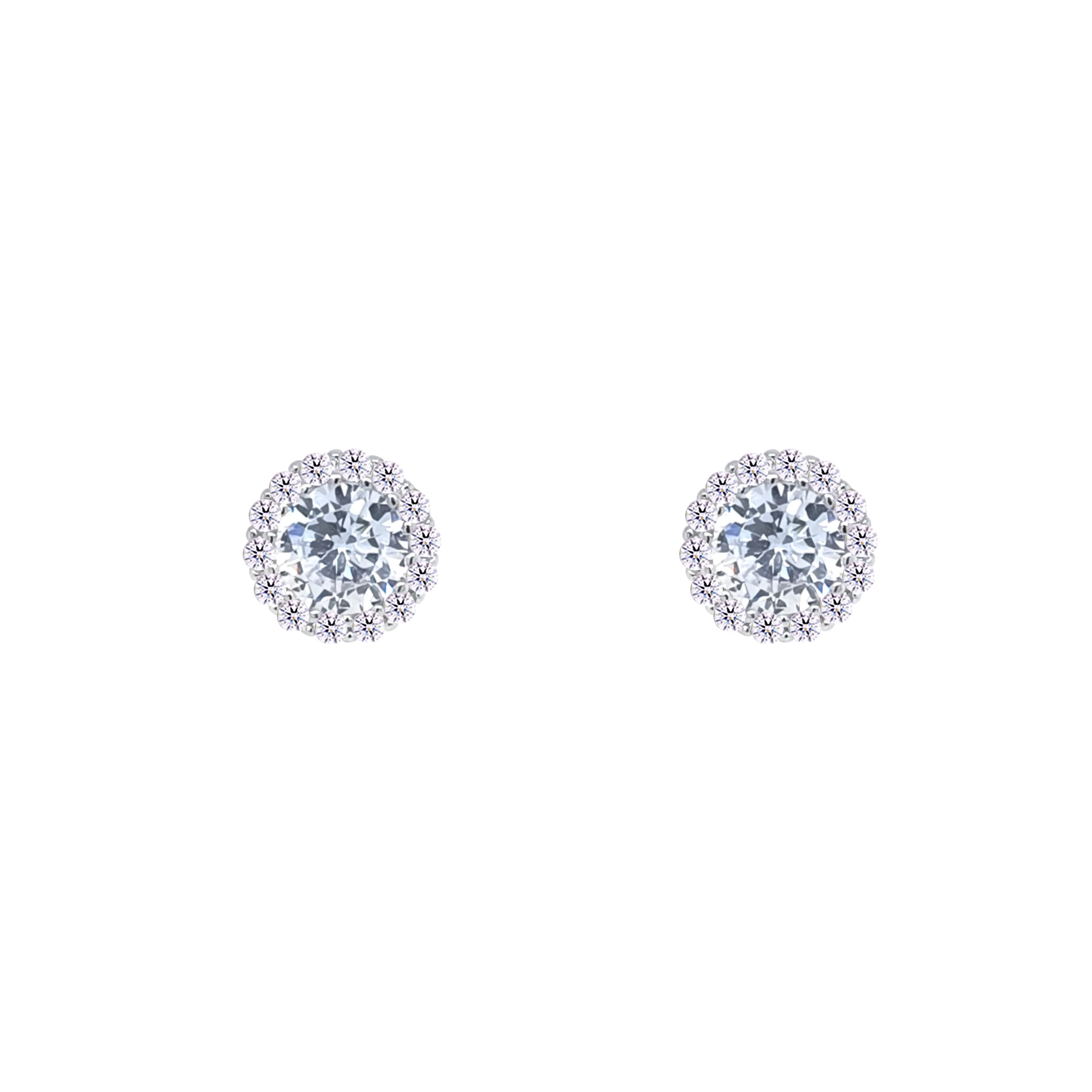 Asfour Crystal Jewelry Set With Round Design Inlaid With Zircon In 925 Sterling Silver-SM0042 - Image 3