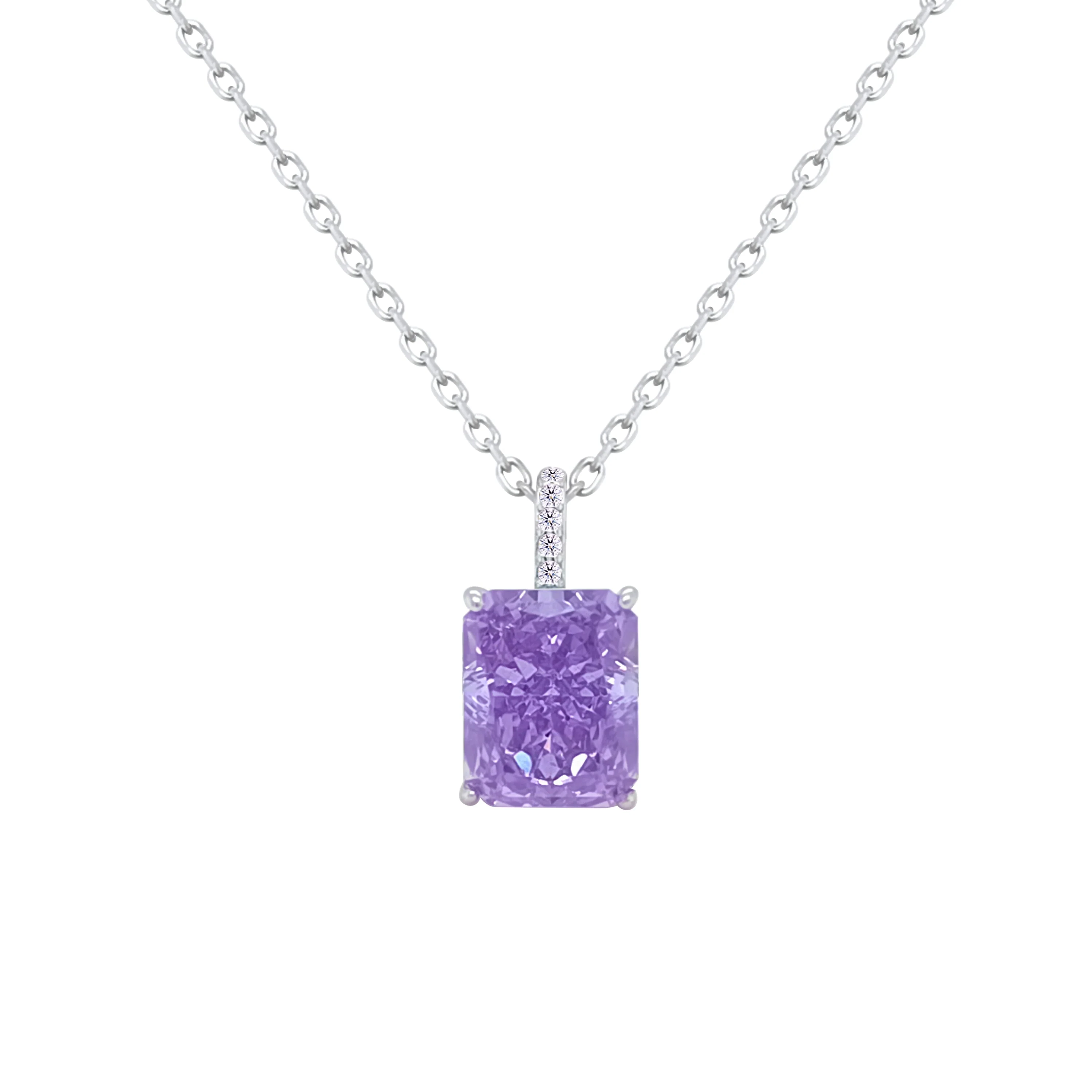 Asfour Crystal Jewelry Set With Tenzanite Emerald Design In 925 Sterling Silver-SD0131-N-7 - Image 2