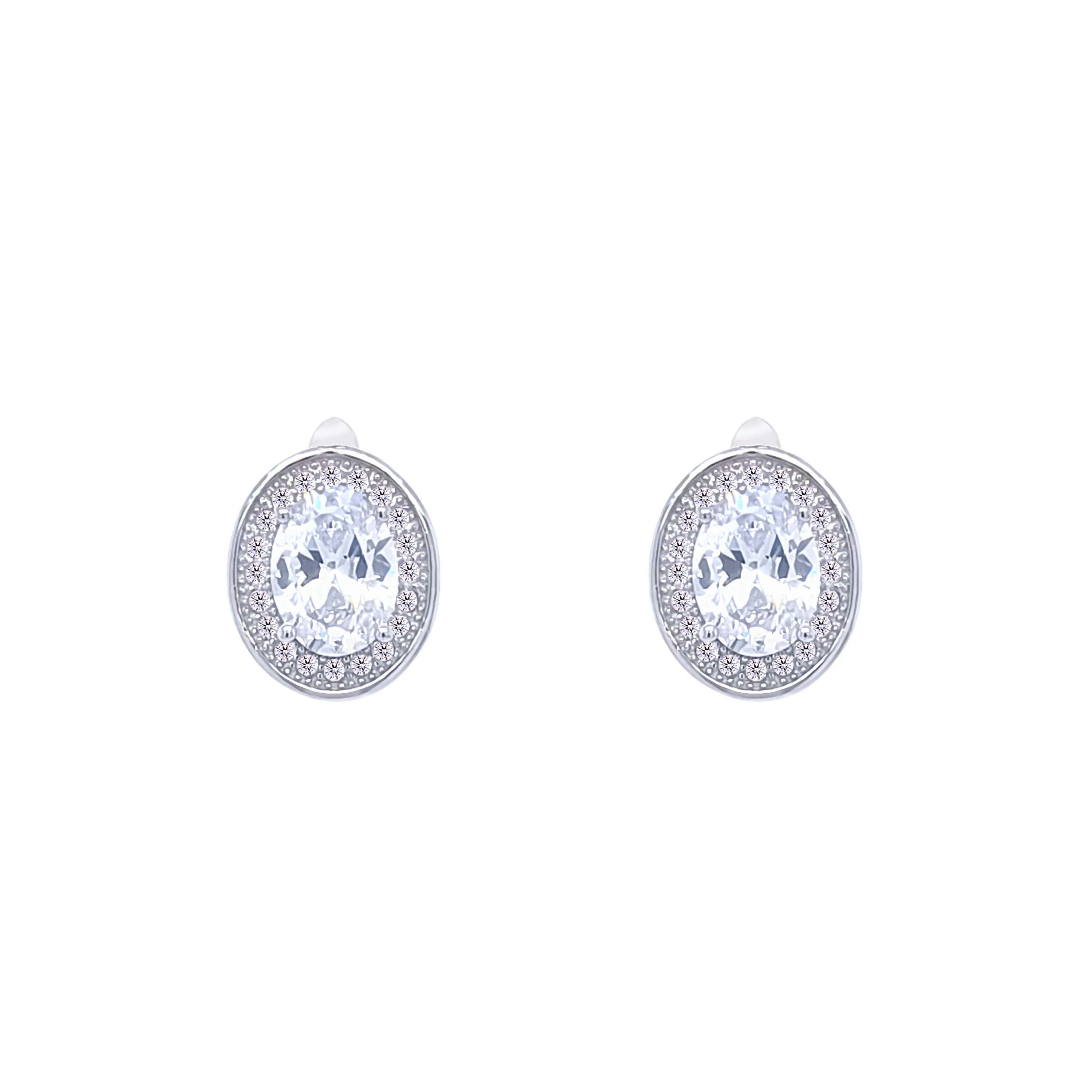 Asfour Crystal Jewelry Set With Zircon Oval Design In 925 Sterling Silver -SM0032 - Image 3