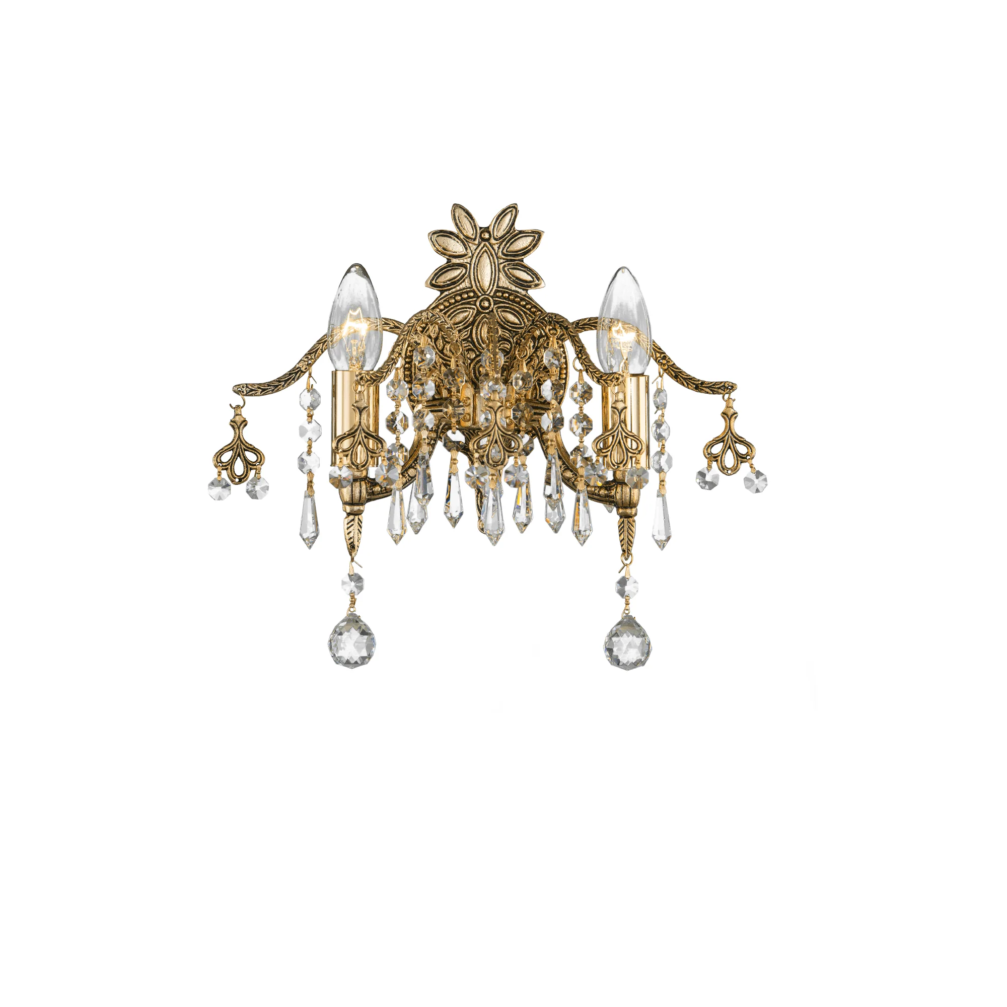 Royal Wall Lamp - 2 Bulbs - Gold Ox