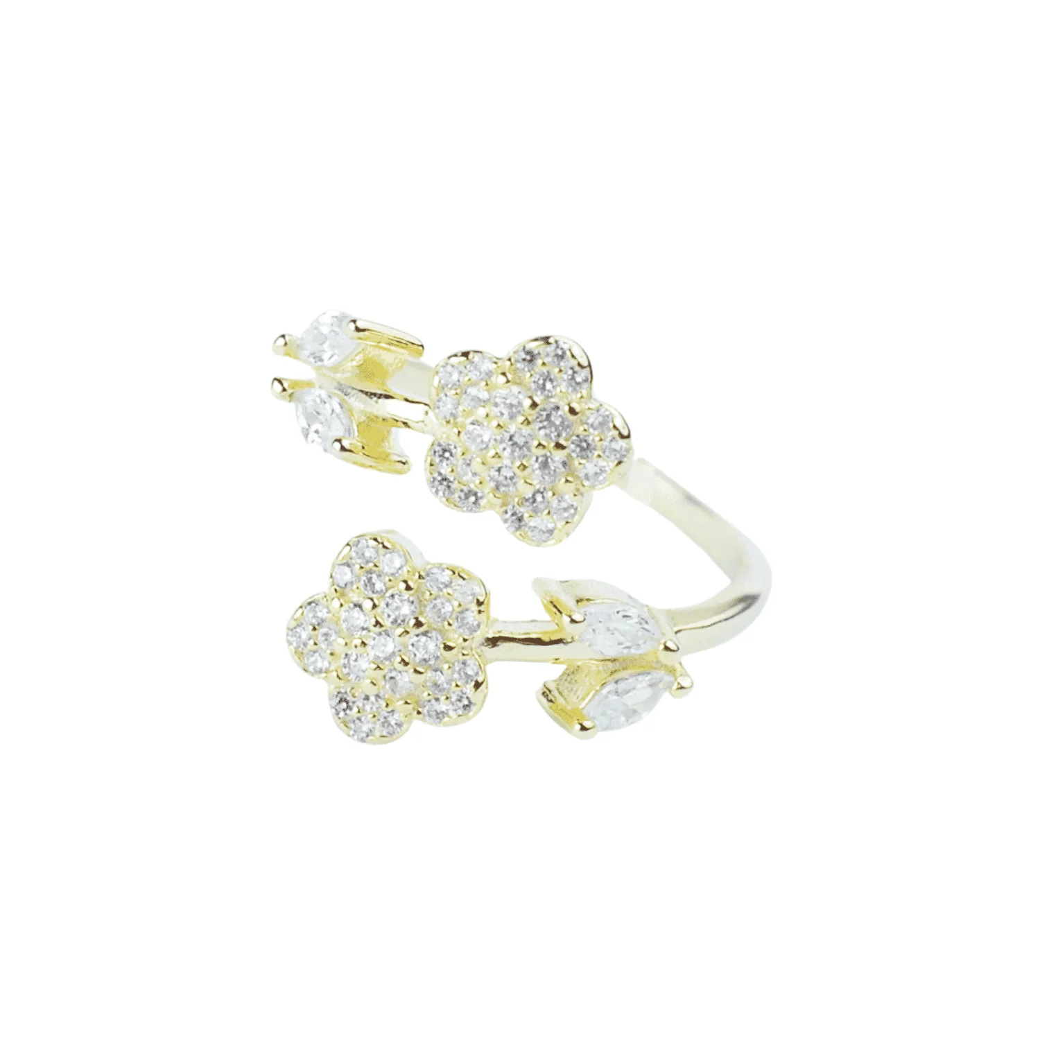 Asfour Rounded + Tear Zircon Stone 925 Silver Ring - R1770-g
