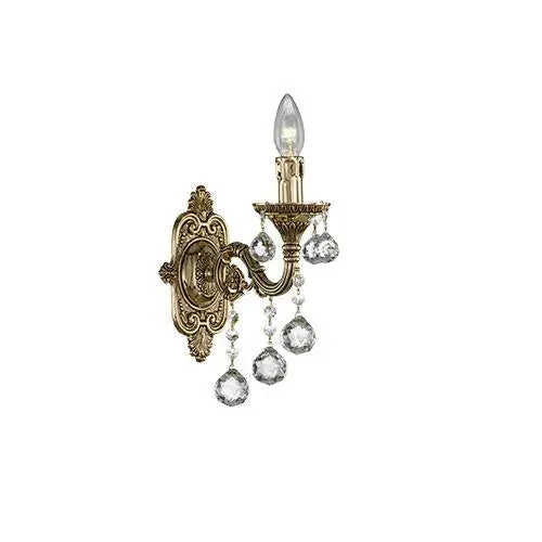 Brass - 1 Bulb - Gold Oxide - Ball Clear