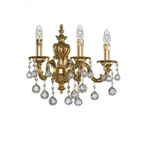Brass - 3 Bulbs - Gold Oxide - Ball Clear