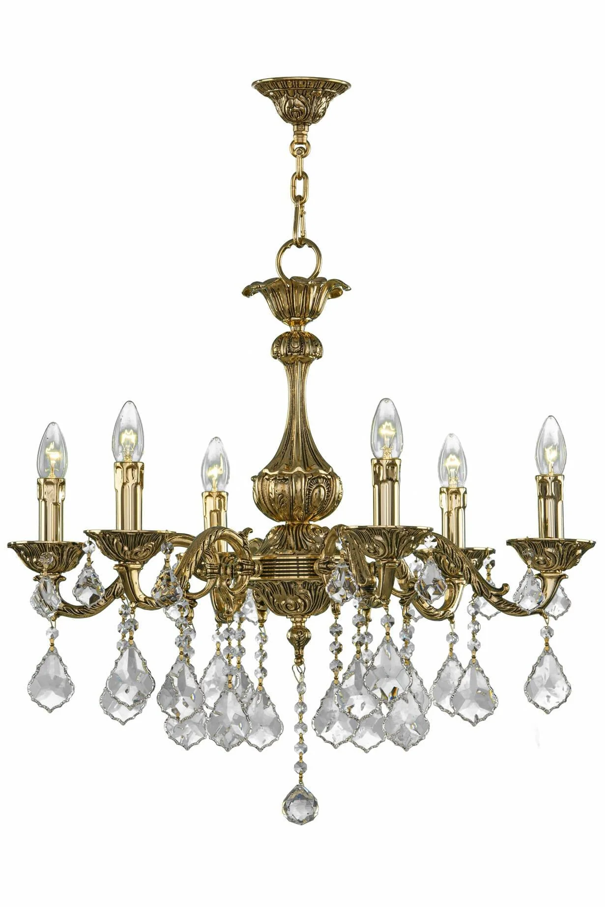 Chandelier Oxide Gold 6 Bulb