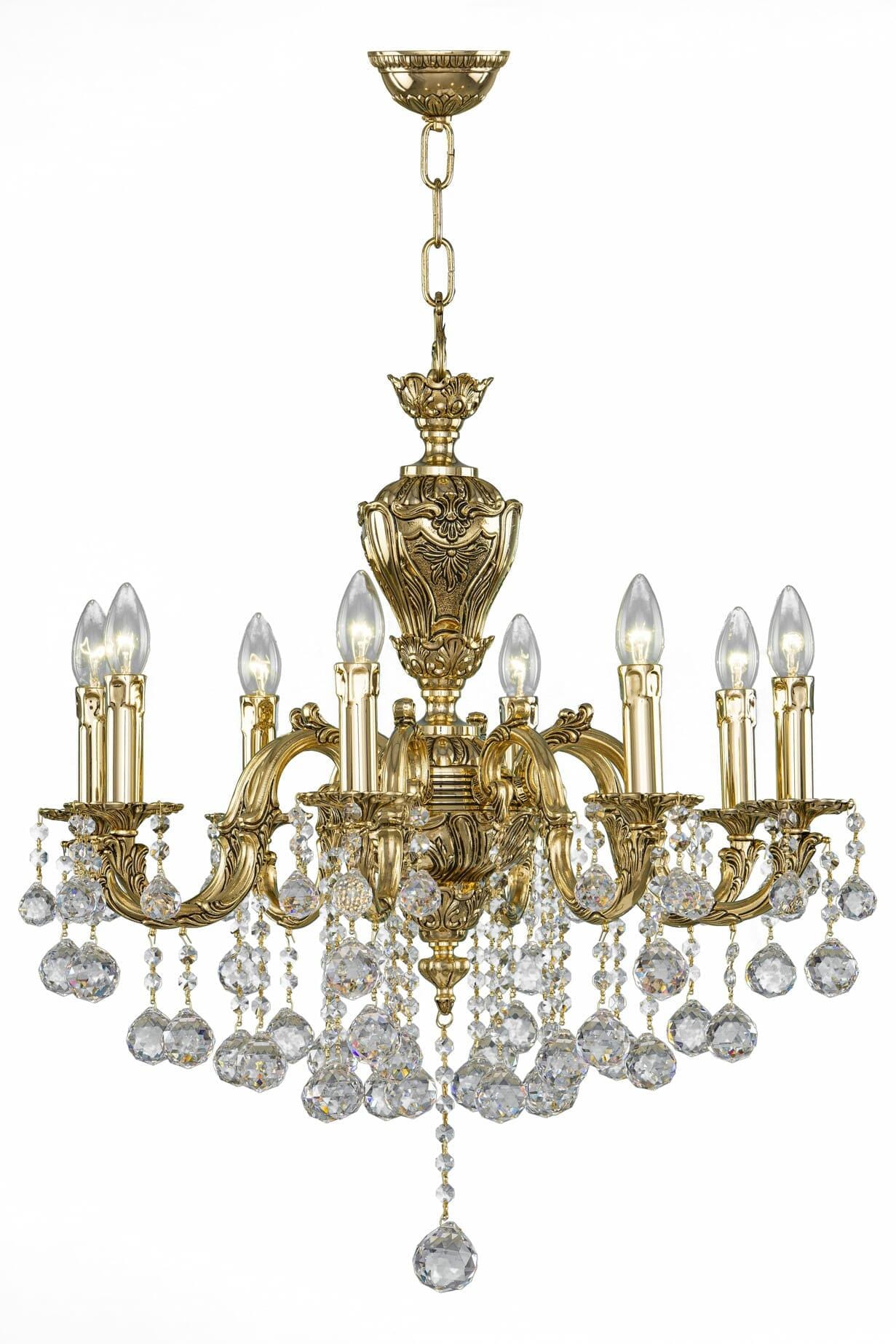 Chandelier Asfour Gold Oxide 8 Bulb