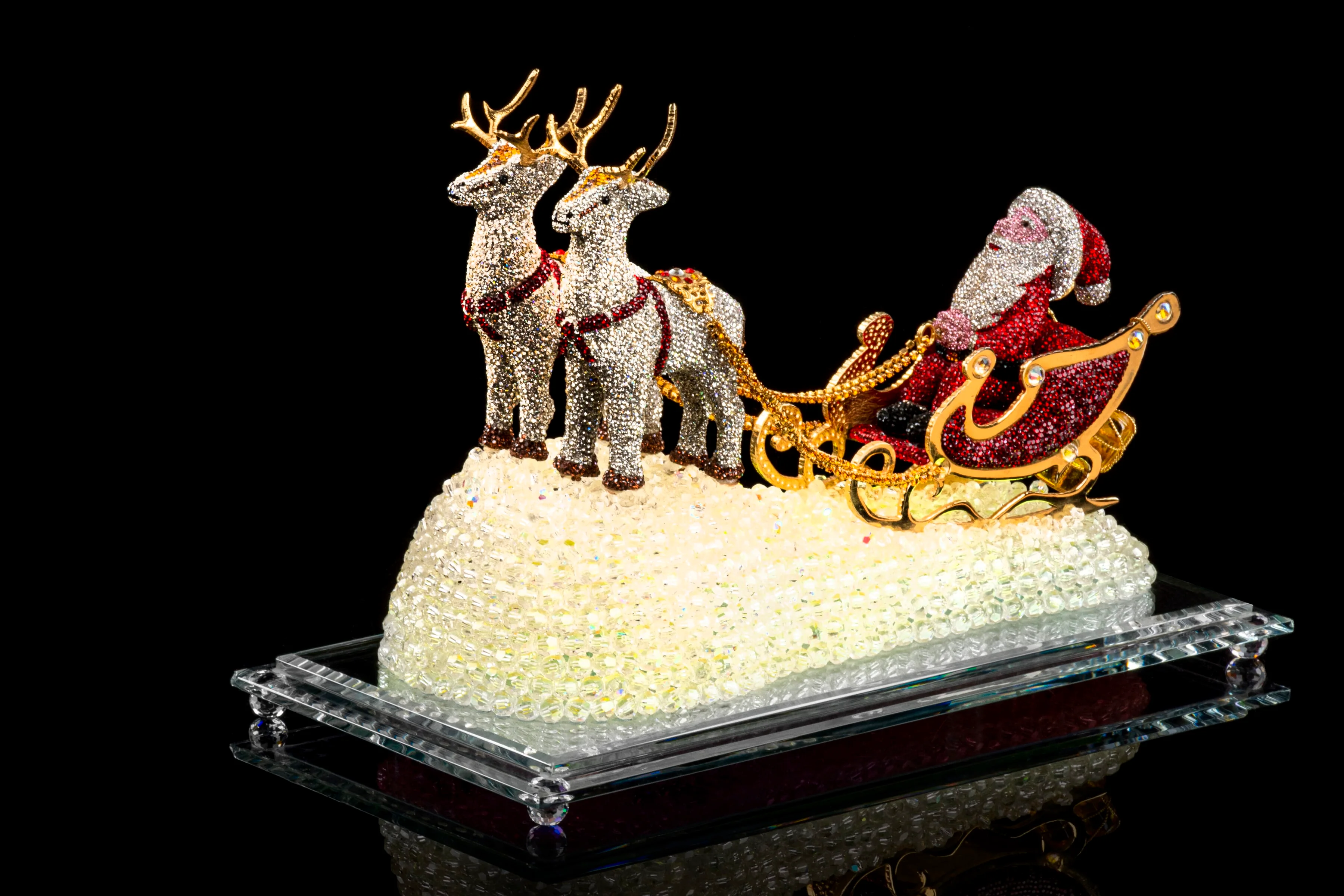 Christmas Car With Crystal Chatons