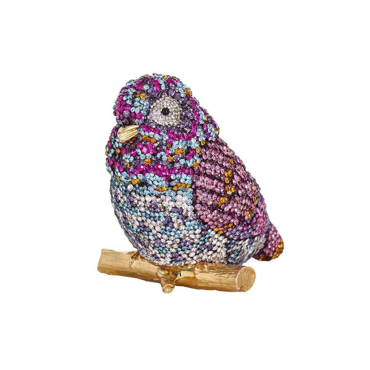 Crystal Studded Bird Multicolored