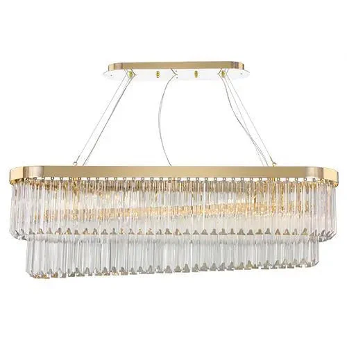 Empire Chandelier - 8 Bulbs - Gold - Drop Clear