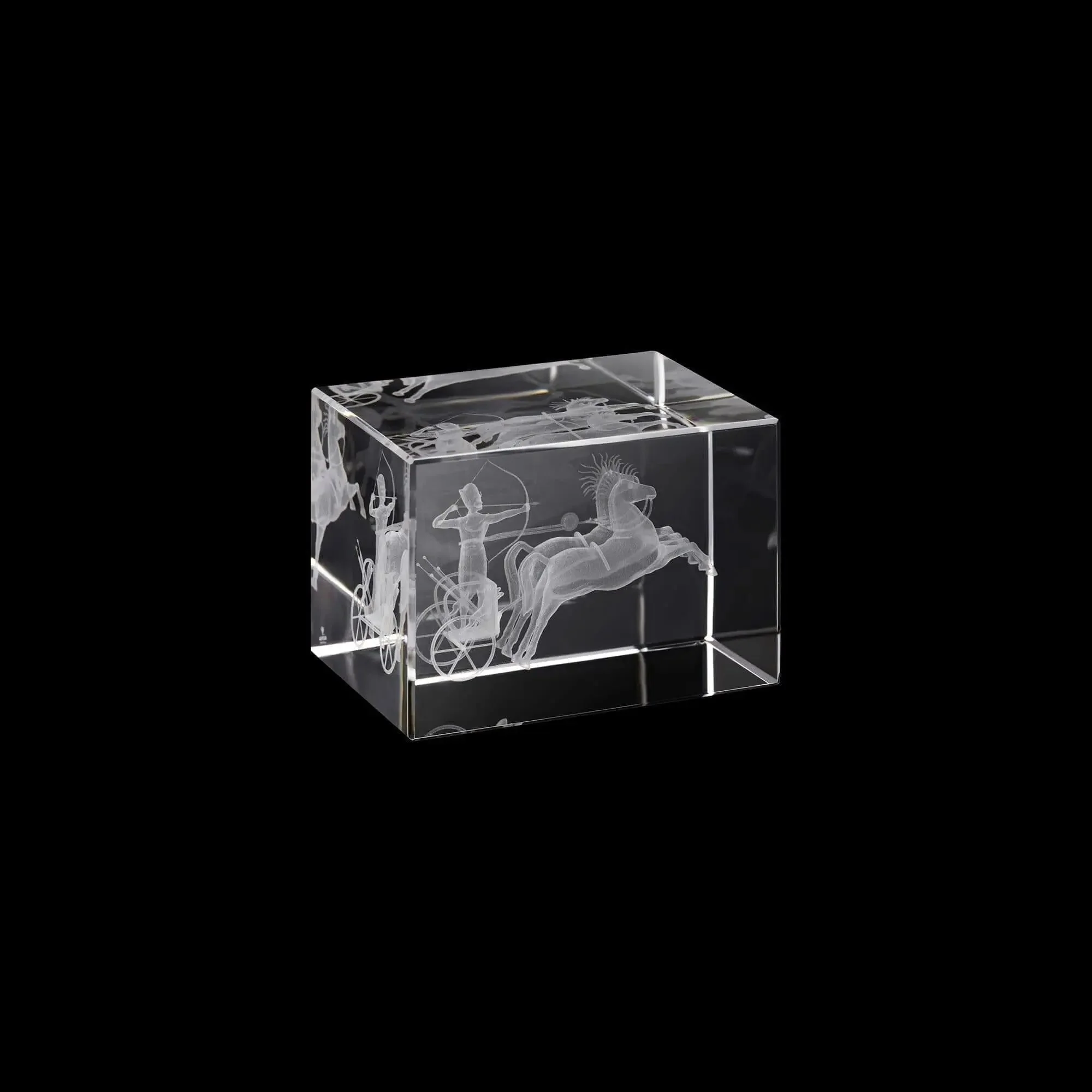 3d Chariot Cube Crystal Gift