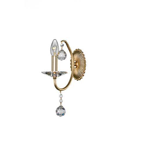Majestic - 1 Bulb - Gold - Ball & Octagon Clear