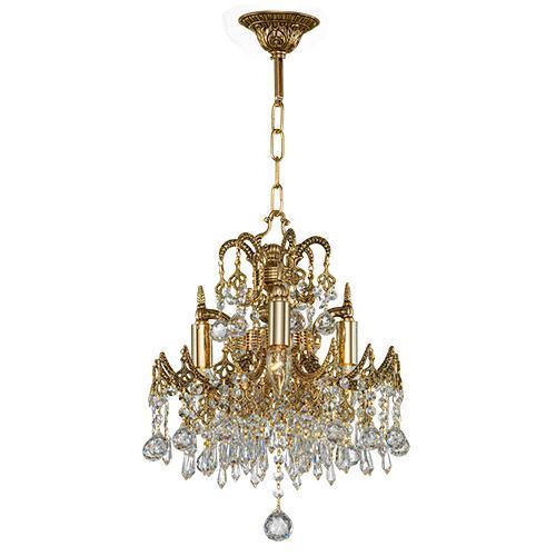 Asfour Royal Chandelier 10 Bulbs Gold Oxide Ball Octagon & Drop Clear