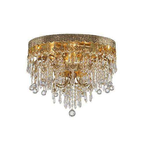 Royal Ceiling Lamp 8 Bulbs - Gold Oxide - Ball Clear