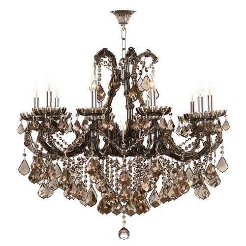 Asfour Maria Theresa Chandelier - 19 Bulbs - Chrome - Ball & Drop Clear