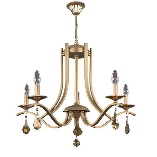 Tiara Chandelier 5 Bulbs Honey Antique