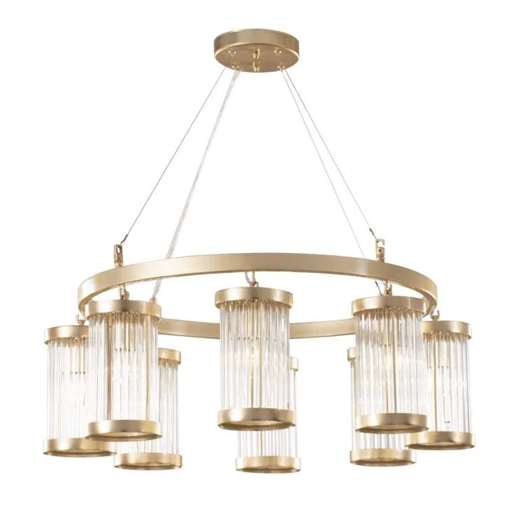 Modern Ceiling Lighting Color Gold 8 Bulbs