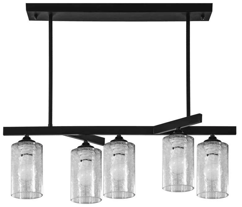 Pendant Lights Crystal Color Black 5 Bulbs