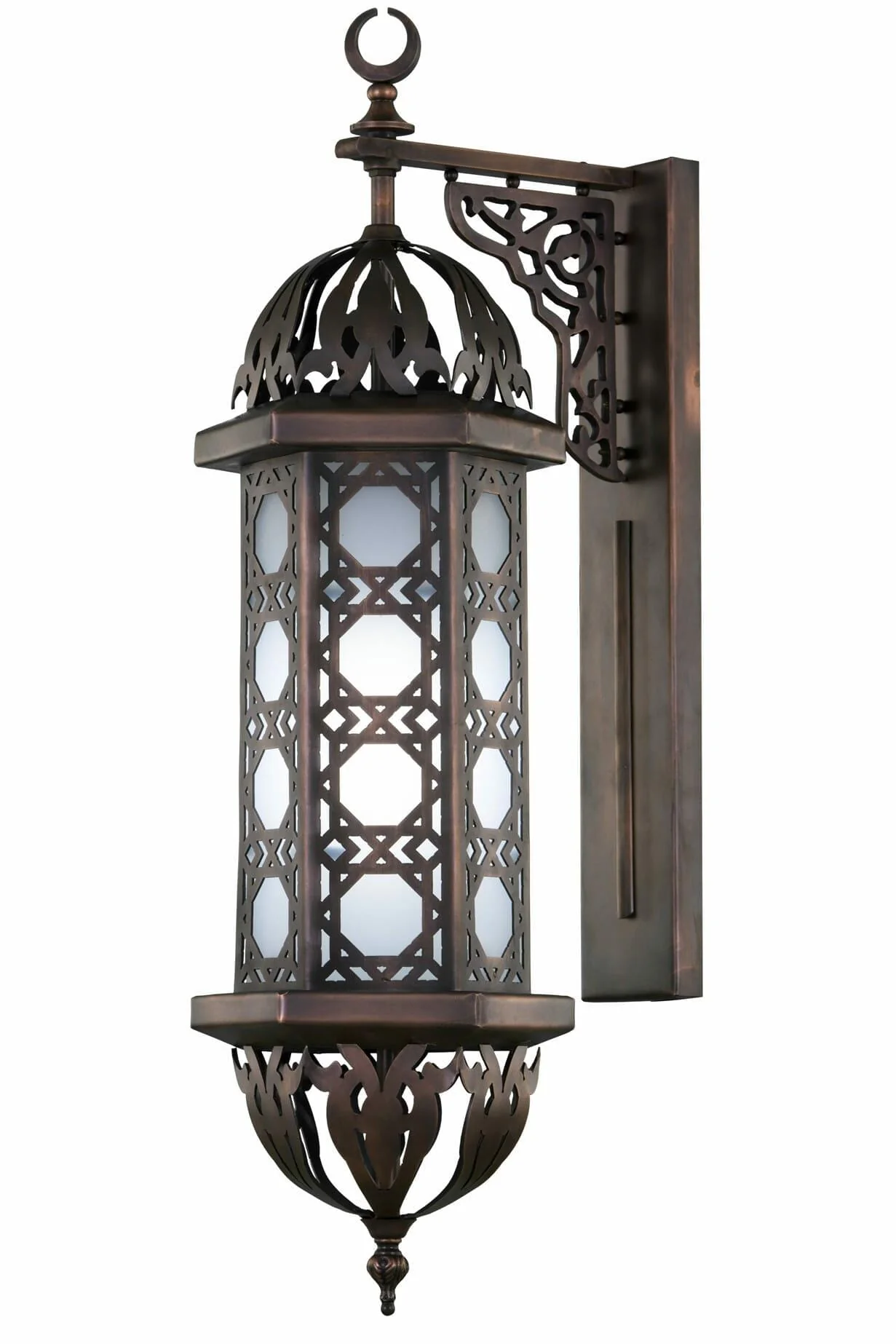 Wall Bracket Old Brown Without Crystal - 1 Bulb
